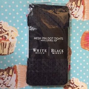 NWT WHBM mesh pin dot control top tights